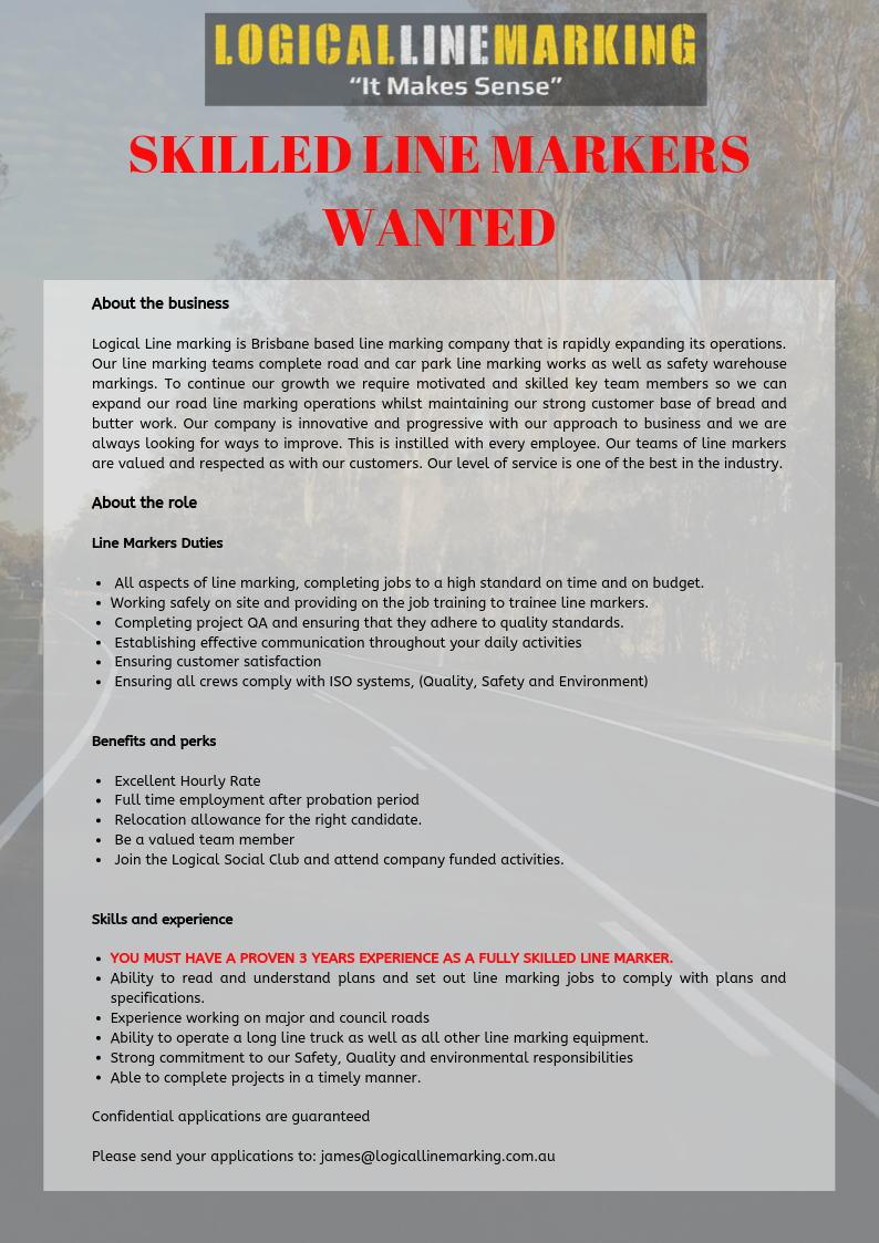 Logical Line Marking Position Advertisement