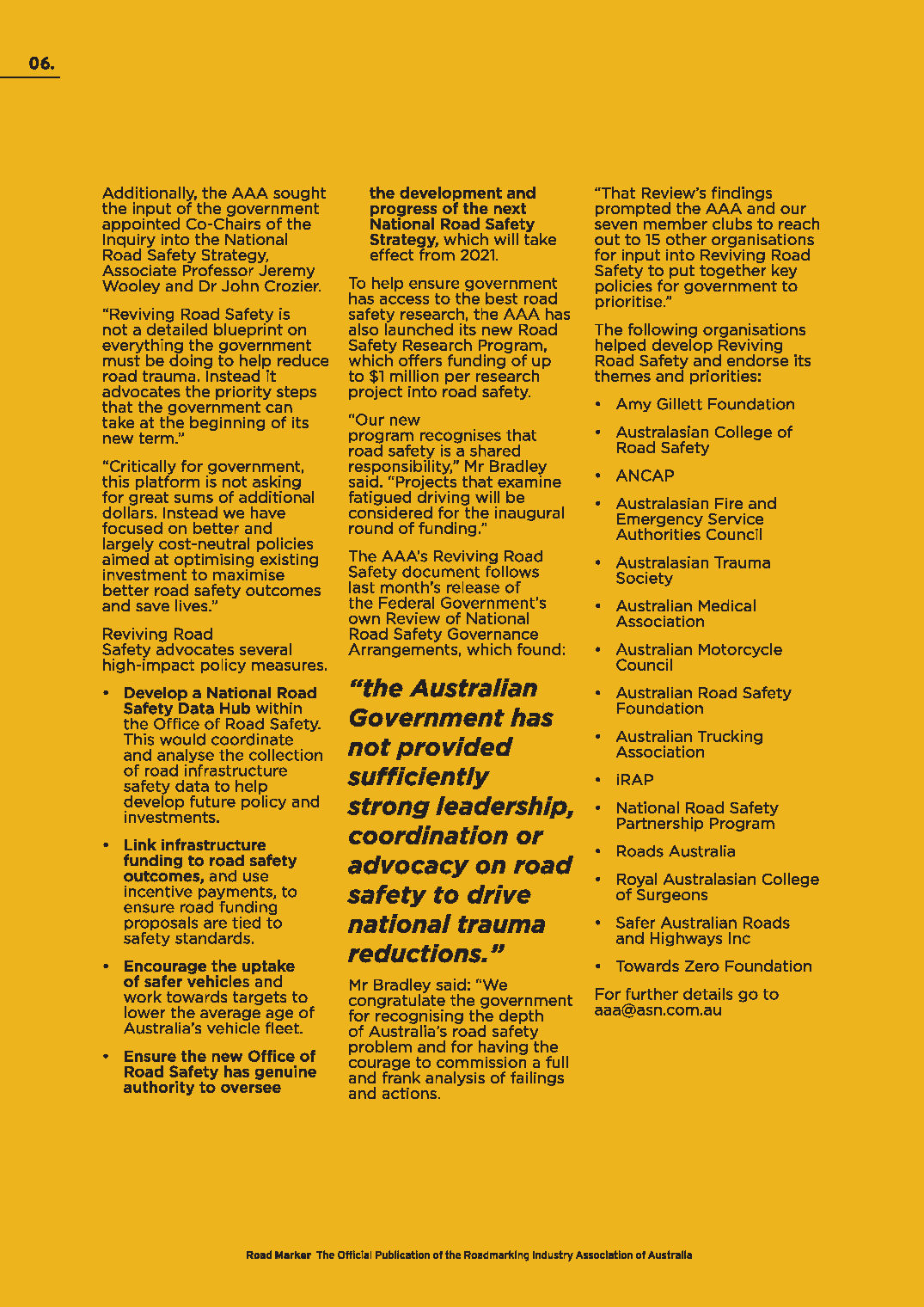 Roadmaker Magazine 2019 - Edition 3 Pg6